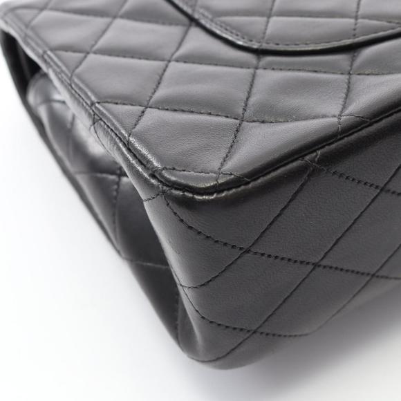 CHANEL Matelasse Double Flap Shoulder Bag in Lambskin Leather, Black - Picture 8 of 12